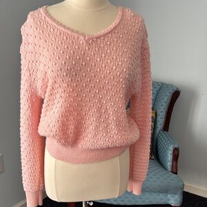 Pink Textured Women's Sweater